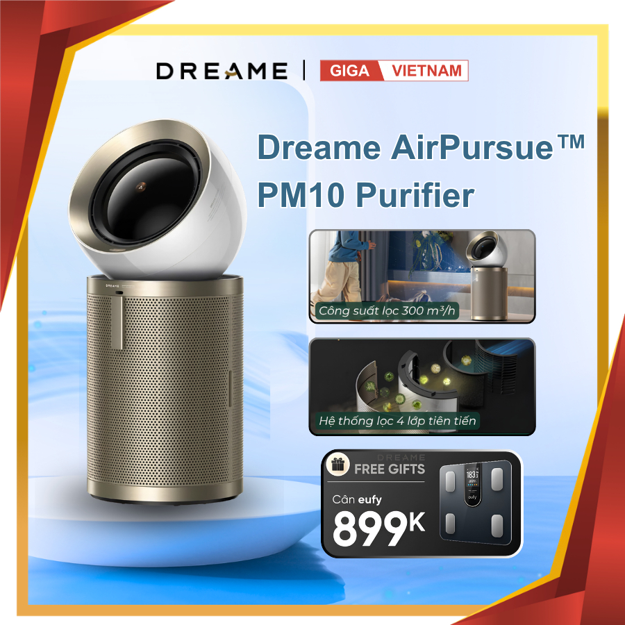 Máy lọc không khí thông minh Dreame PM10/PM20 - Radar định vị, Diệt khuẩn UVC , BH chính hãng 24T