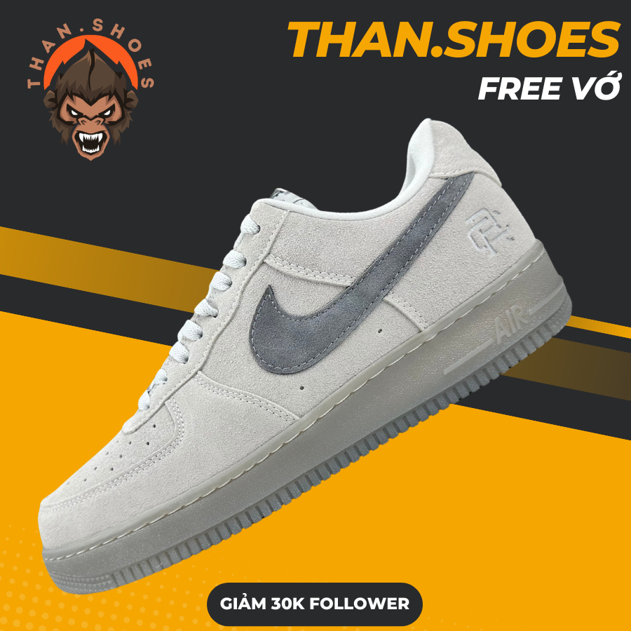 Giày Sneaker 𝓐𝓕1 Reigning Champ Xám Da Lộn Bản - Than.Shoes