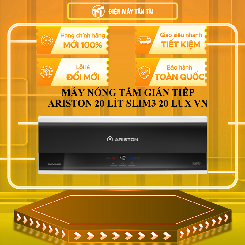 (TOÀN QUỐC) - SLIM3 20 LUX VN - Máy nước nóng gián tiếp Ariston 20 lít Slim3 20 Lux VN