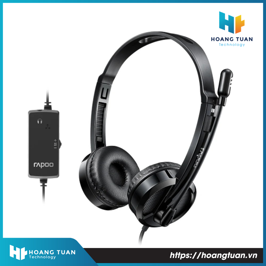 Tai nghe chụp tai có dây H120 - Tai nghe Rapoo H120, Kết nối USB ,Micro đàm thoại