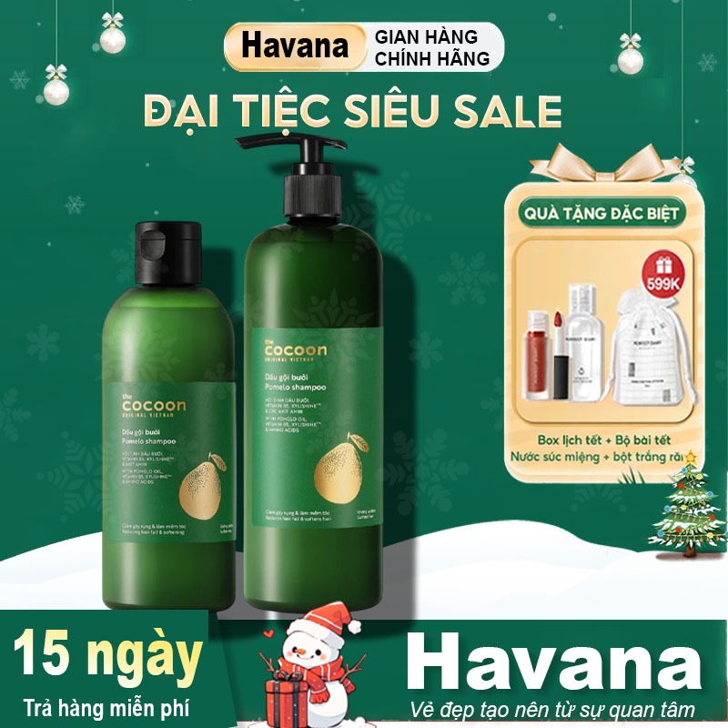 Dầu gội bưởi Cocoon giúp giảm gãy rụng và làm mềm tóc 310ml
