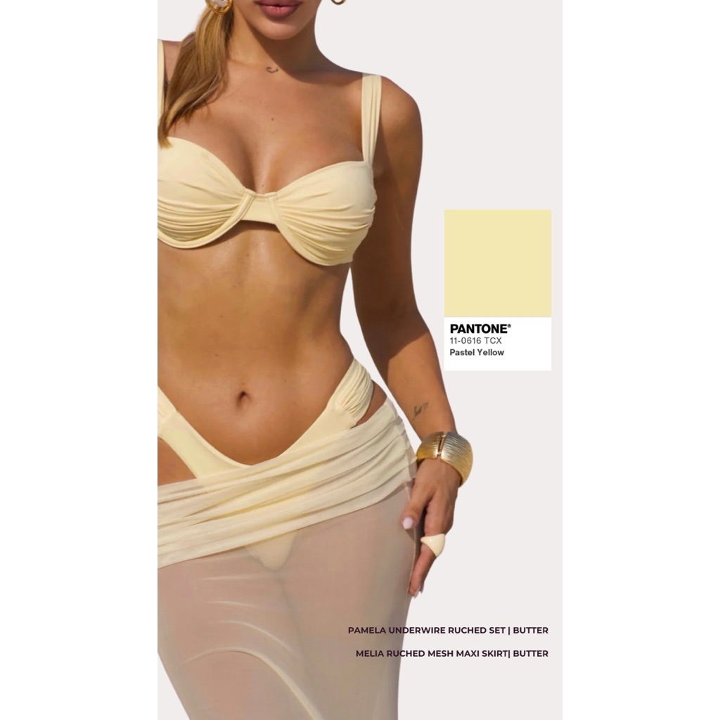 PAMELA SET - BIKINI GỌNG NÂNG MÀU VÀNG PASTEL