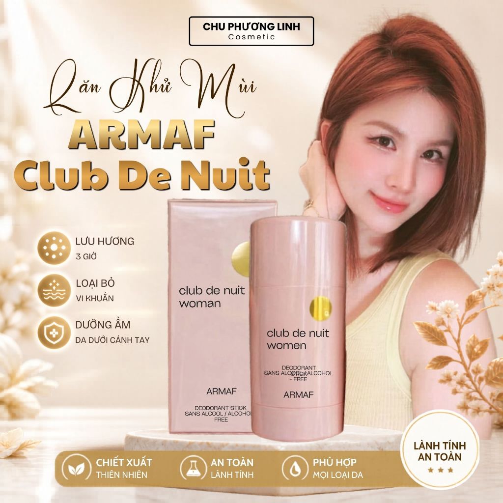 Lăn Khử Mùi Armaf Club De Nuit Woman 75g MP1526 - Lăn Nách Cho Nữ Mùi Nước Hoa Cao Cấp
