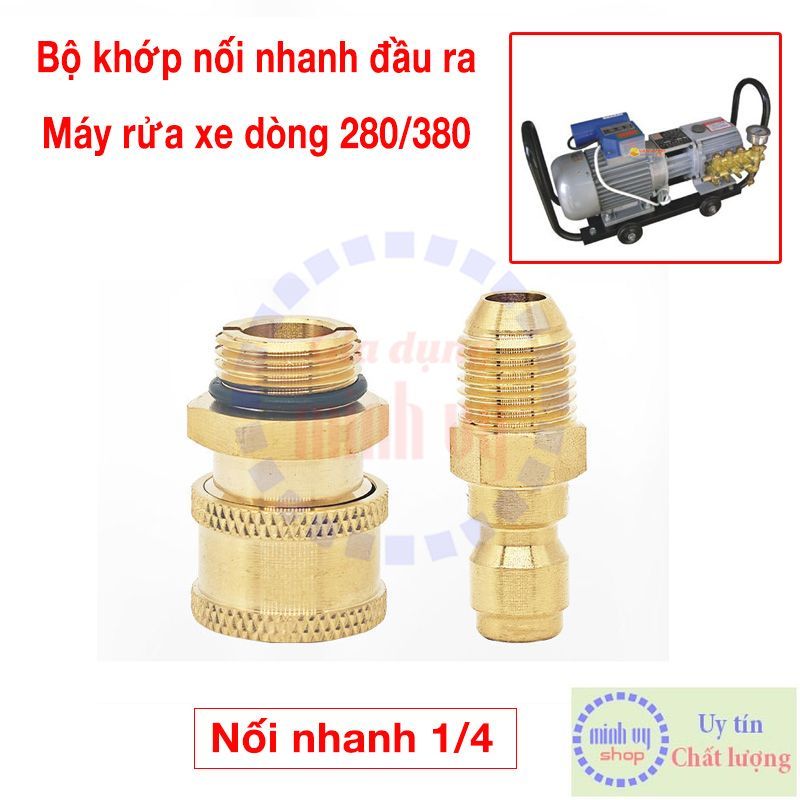 Bộ khớp nối nhanh 1/4 inch đầu ra cho các dòng máy rửa xe cao áp như QL280 QL380