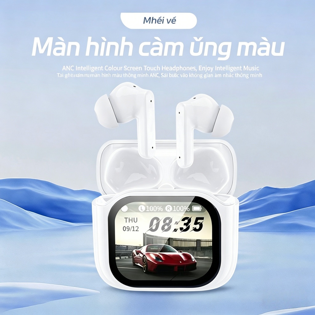 Tai Nghe Phiên Dịch Cao Cấp 156 Ngôn ngữ JM19 Chống ồn ANC, Chống nước IPX5, Âm thanh rất hay, Màn hình cảm ứng LED | BigBuy360 - bigbuy360.vn