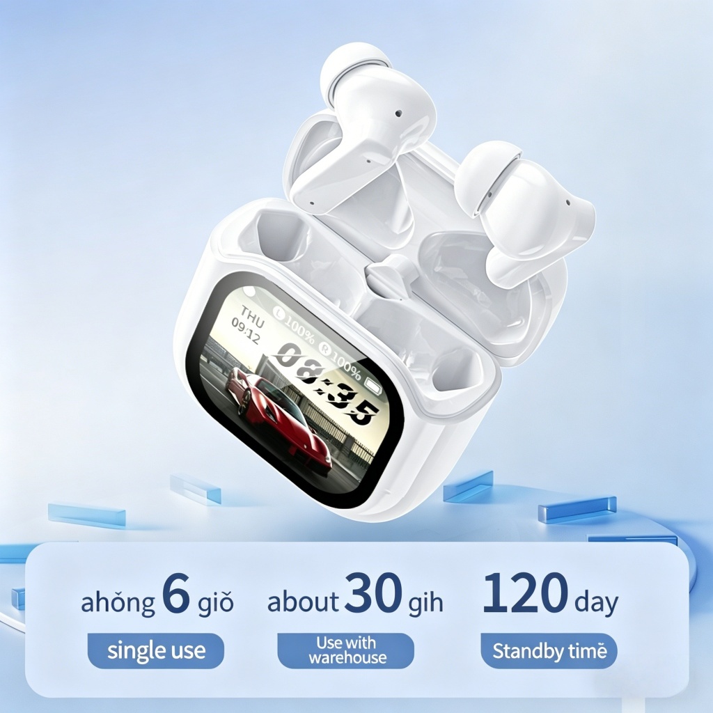 Tai Nghe Phiên Dịch Cao Cấp 156 Ngôn ngữ JM19 Chống ồn ANC, Chống nước IPX5, Âm thanh rất hay, Màn hình cảm ứng LED | BigBuy360 - bigbuy360.vn