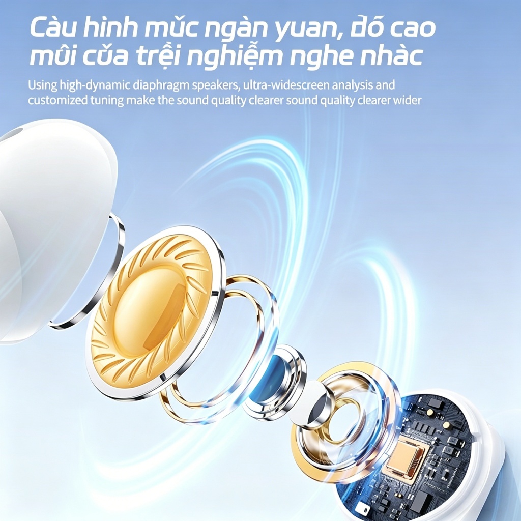 Tai Nghe Phiên Dịch Cao Cấp 156 Ngôn ngữ JM19 Chống ồn ANC, Chống nước IPX5, Âm thanh rất hay, Màn hình cảm ứng LED | BigBuy360 - bigbuy360.vn