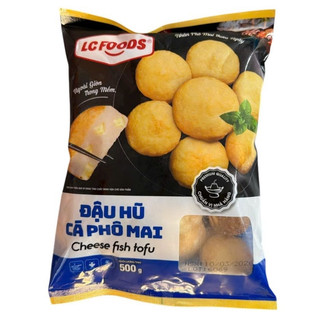 Đậu Hũ Cá Phô Mai Đông Lạnh 500g – Cheese Fish Tofu LC FOODS – Ăn Vặt, Nấu Lẩu, Chiên Xào