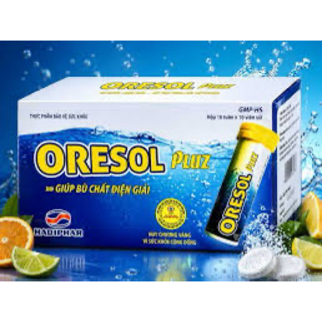 [Hàng Chính Hãng] Viên Sủi Bù Nước Và Điện Giải ORESOL Pluz - Tube 10 viên
