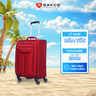 Vali kéo vải du lịch sakos winner 4.5 - size xs / xách tay - khóa tsa - chống thấm, trượt nước