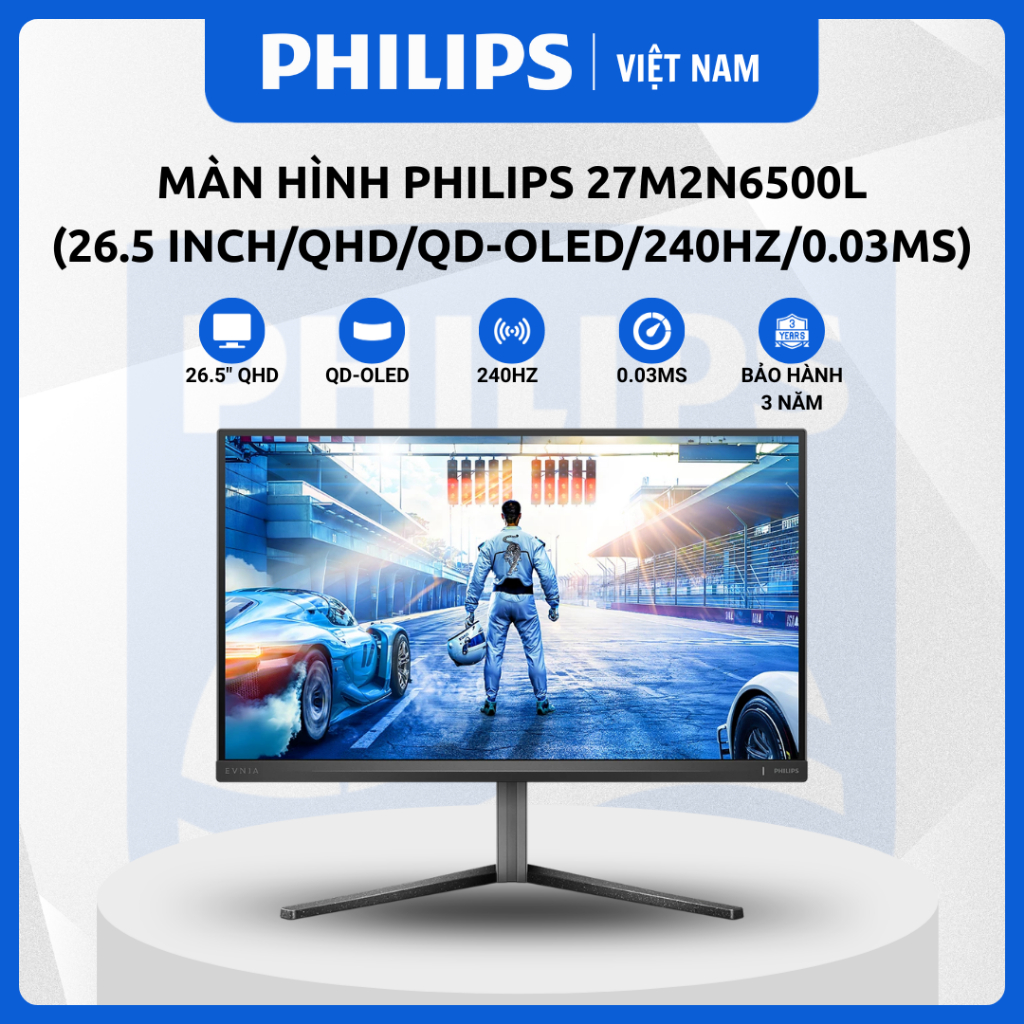 Màn hình QD-OLED Philips 27M2N6500L (26.5 inch/QHD/QD-OLED/240Hz/0.03ms) - CHÍNH HÃNG
