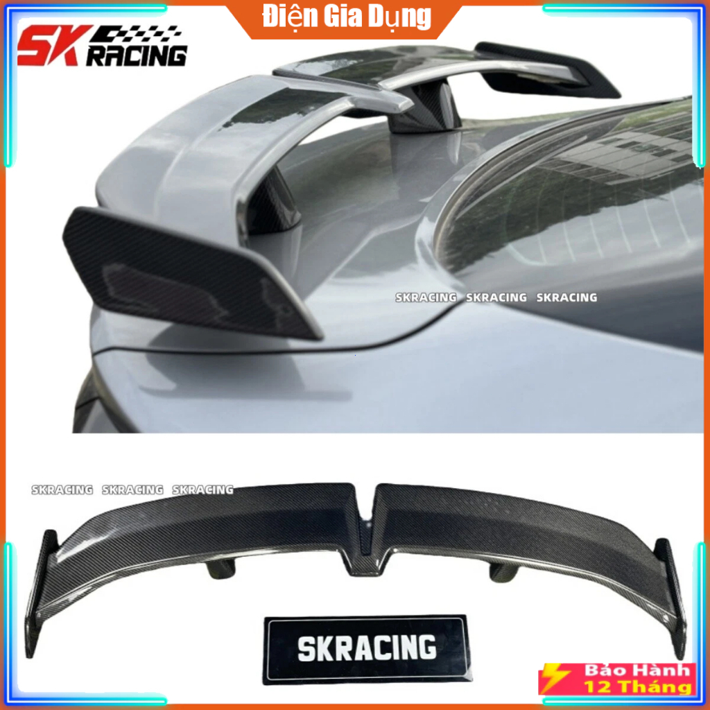 Phổ quát phù hợp với 55Inch JDM Span Rear Trunk Spoiler Wing GT Style ABS Gloss Black Không cần khoa