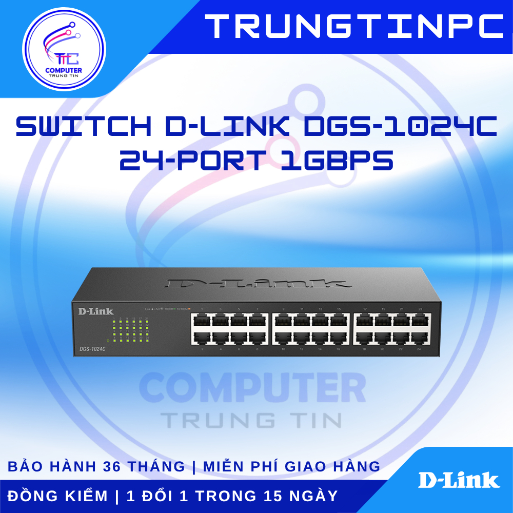 Switch D-Link DGS-1024C 24 cổng 1Gbps