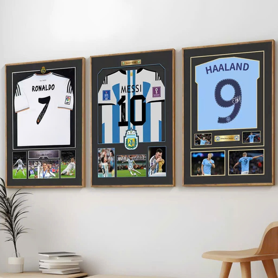 Tranh Áo Đấu Bóng Đá Ronaldo - Messi - Neymar Treo Tường Tuyển Tập Cầu Thủ Nổi Tiếng Nhất Thế Giới C
