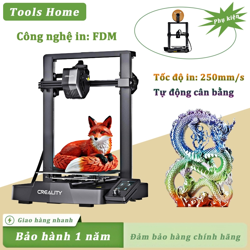 Máy in 3d Creality Ender 3V3 SE thế hệ mới độ chính xác và tốc độ cao 250mm/s,máy 3d mini FDM