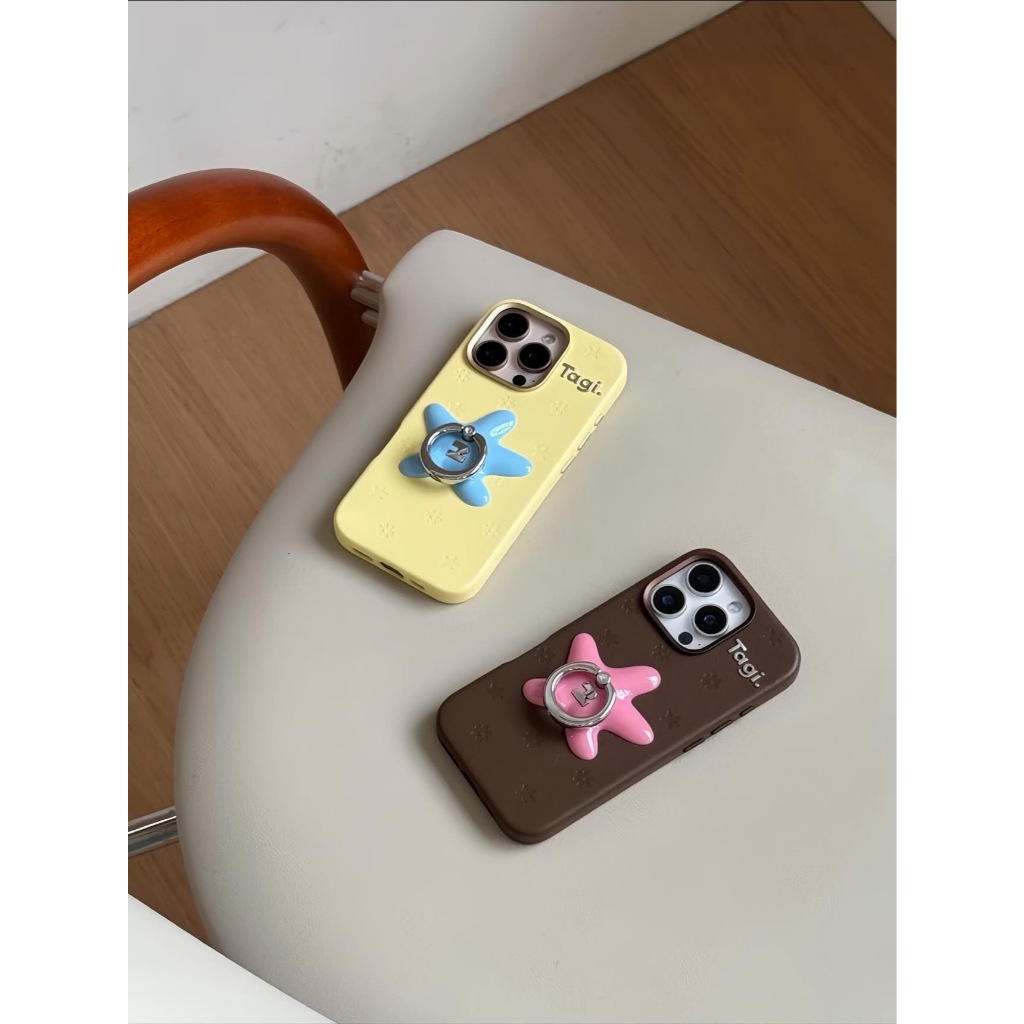 Tạp hoá nhà Lúm - Ốp điện thoại Tagi - Star Ring màu Pastel gắn Ring Holder cầm chắc tay xoay 360 độ