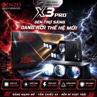 Đèn Trợ Sáng Kenzo X3 Pro Công Suất 95W Pha, Nhiệt Màu 5500K Ánh Sáng Vượt Trội Kèm Bảo Hành 2 Năm