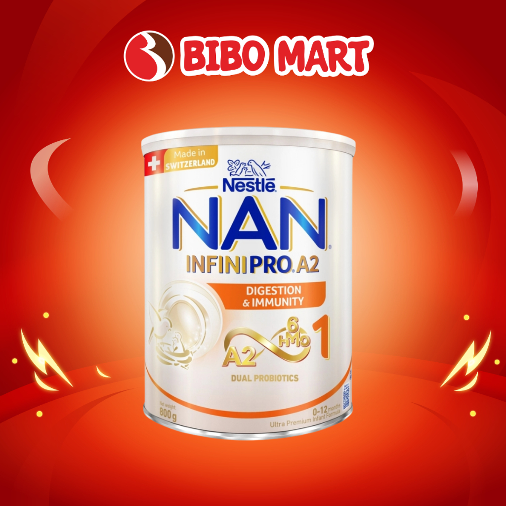 [MALL] Sữa Bột Nan A2 Infinipro 400g 800g Hỗ Trợ Tiêu Hóa Tăng Đề Kháng Cho Bé Từ 0 - 12 Tháng Tuổi 