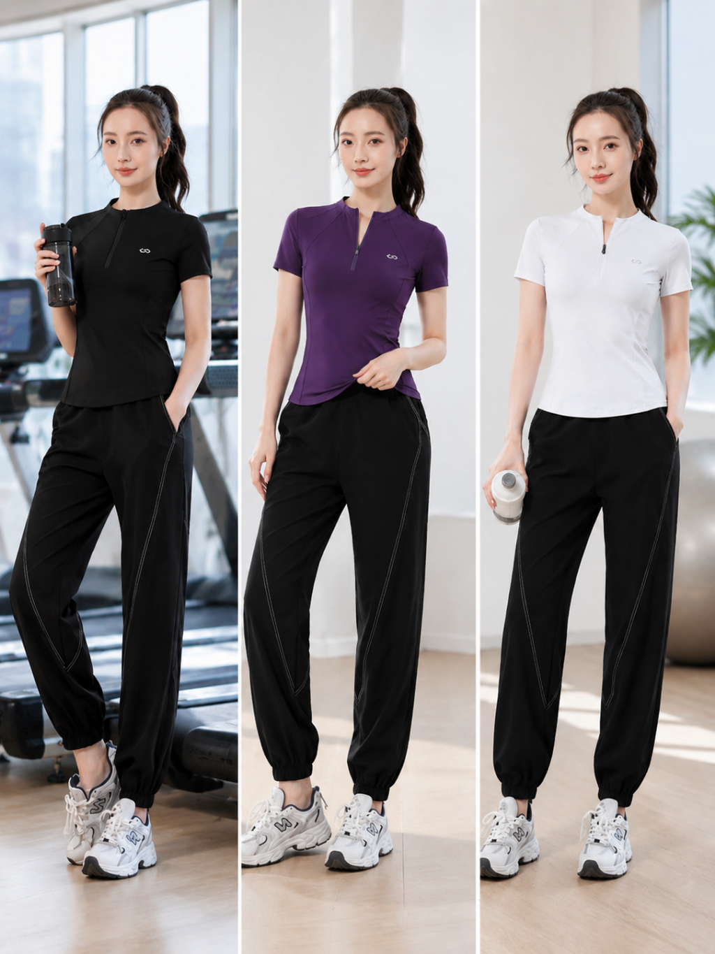 S1076N — Set đồ tập nữ áo thể thao & quần jogger 7