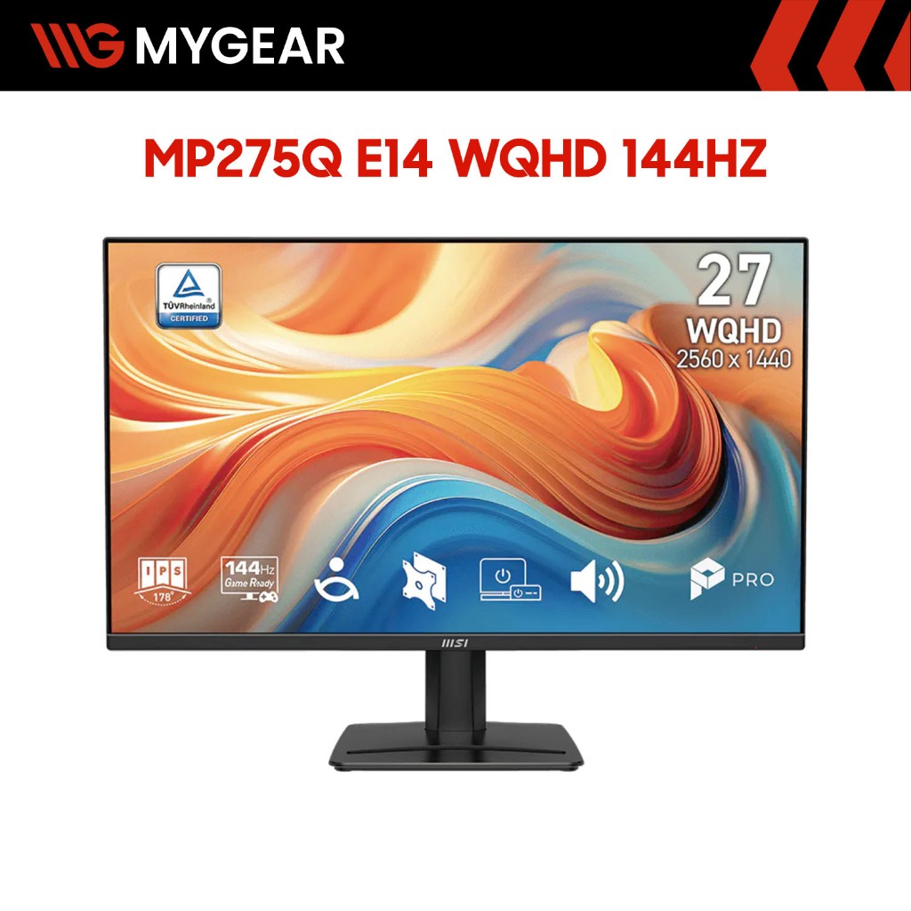 Màn hình MSI PRO MP275Q E14 27 inch 2K QHD 144Hz 1ms IPS Có Loa tích hợp - Chính hãng
