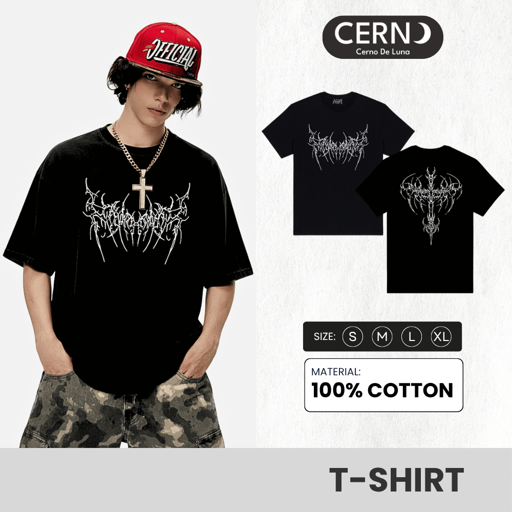 Áo thun CERNO AELFRIC EDEN Thorn Emblem 100% Cotton Cao Cấp