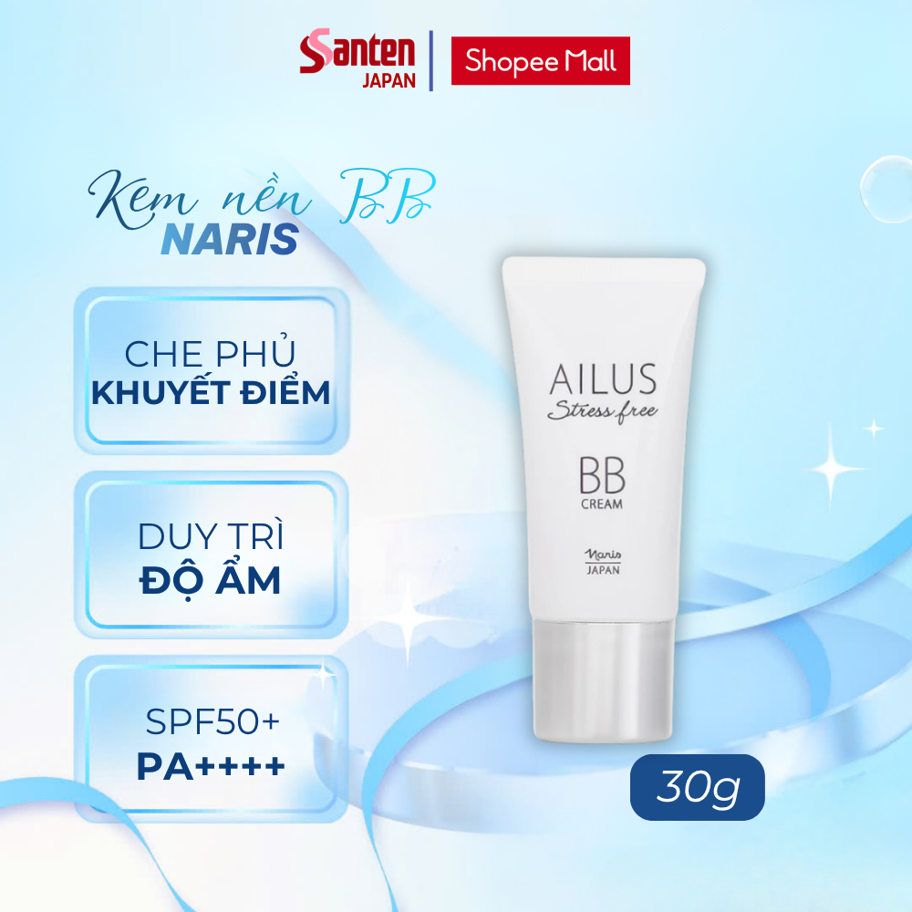 Kem nền trang điểm đa chức năng BB Cream Naris Ailus Stress Free 30g
