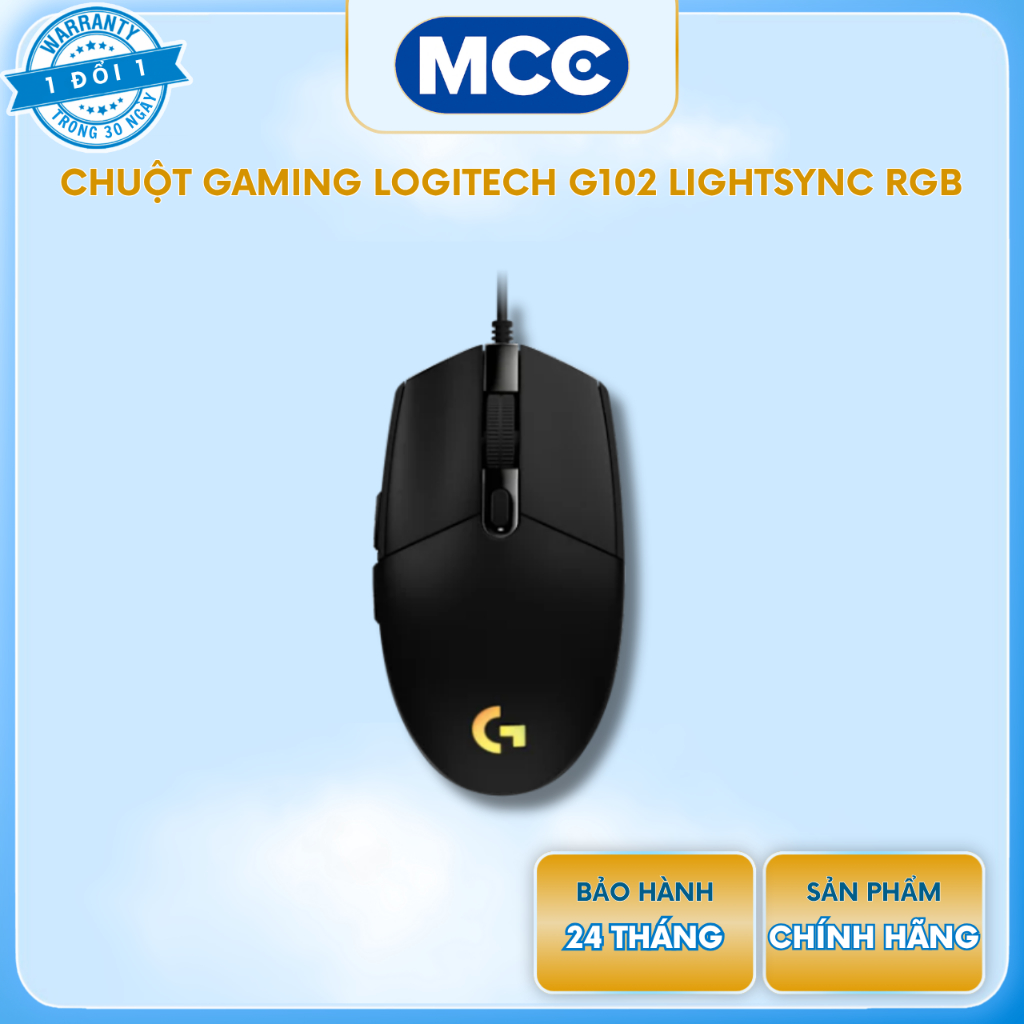 Chuột gaming Logitech G102 LIGHTSYNC RGB Black