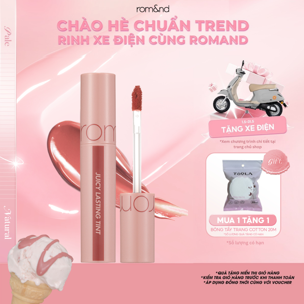 [Rom&nd] Son Tint lì cho môi căng mọng Hàn Quốc Romand Juicy Lasting Tint 5.5g