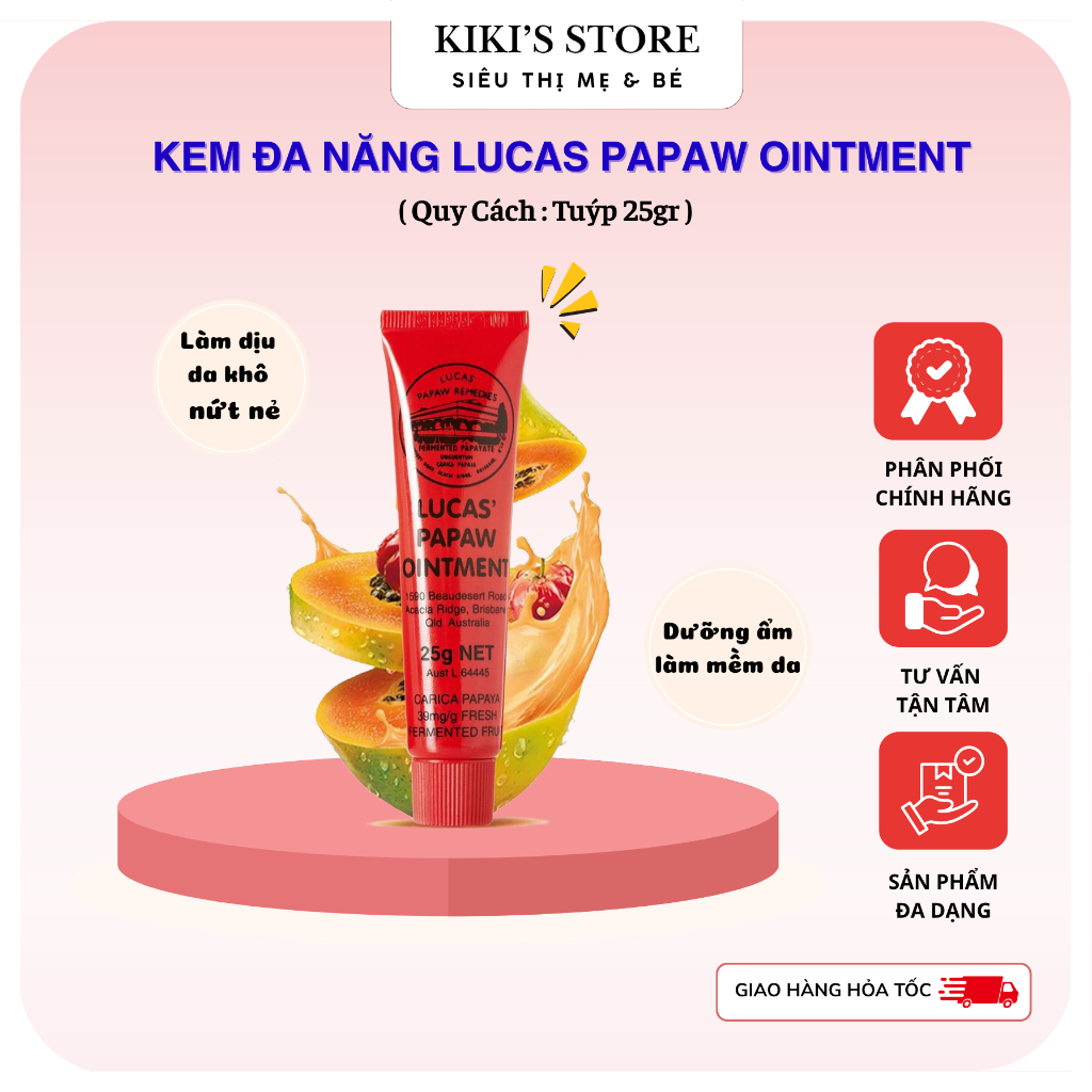Kem dưỡng da đa năng Lucas Paw Paw của Úc 25g