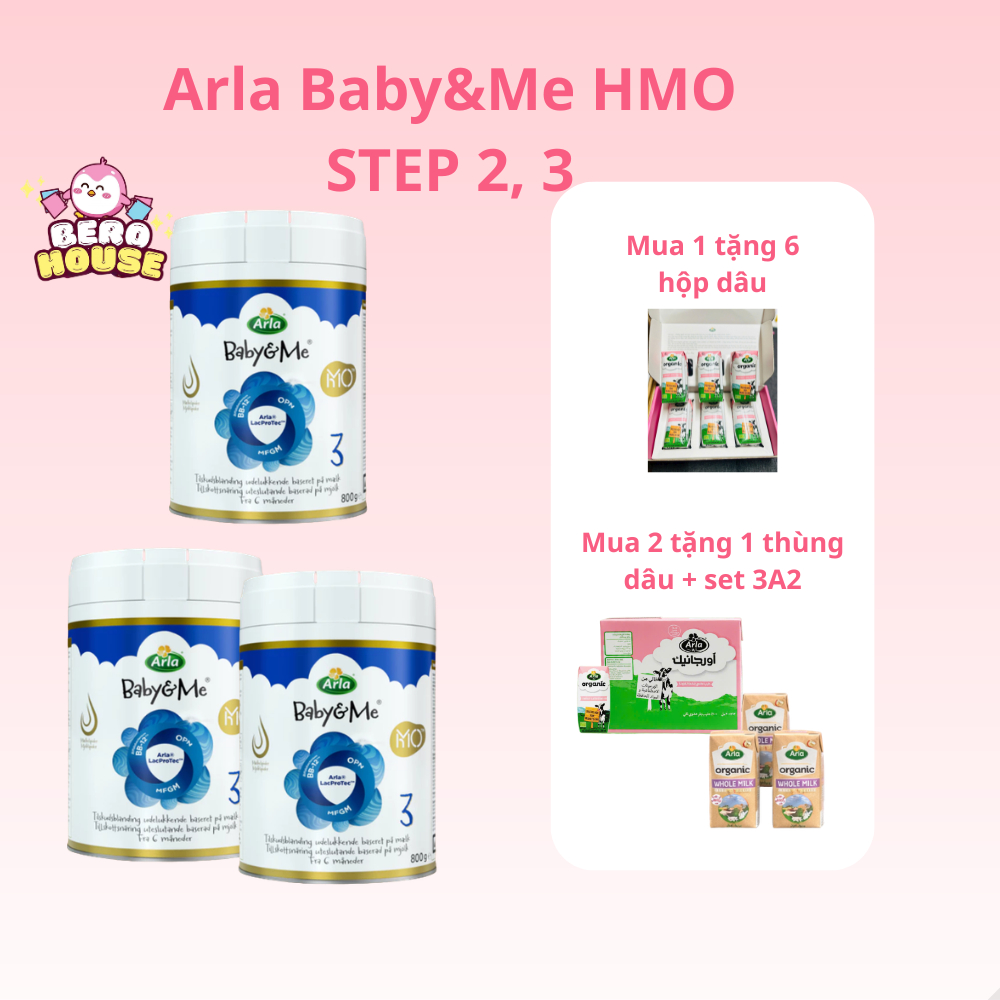 [Voucher 30k] Sữa Arla Baby&me HMO step 1; 2, Step 3 Tăng Đề Kháng Cho Bé