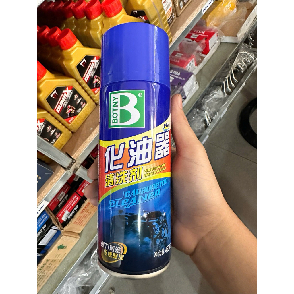 Chai xịt vệ sinh bình xăng con Bontny Carburetor Cleaner 450ml – Làm sạch chế hòa khí, kim phun, họn