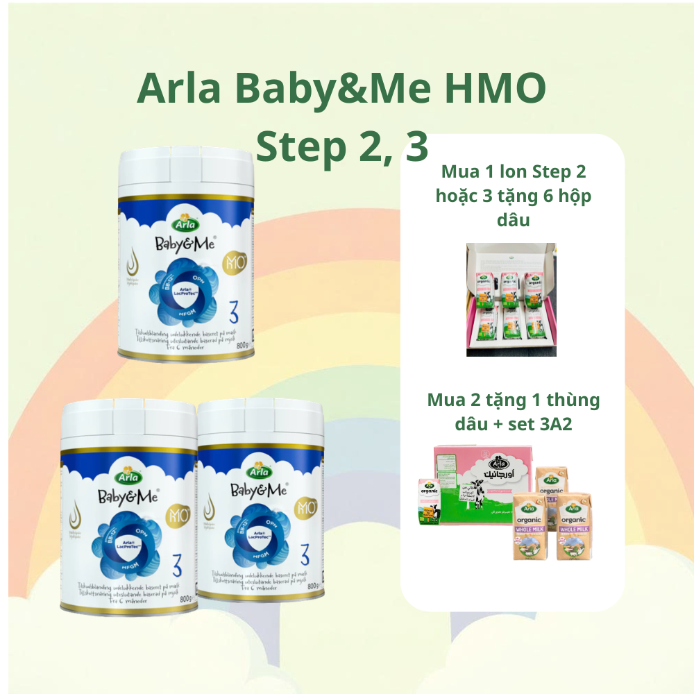 [Kèm Quà] Sữa Arla Baby&Me HMO – Sữa công thức hữu cơ bổ sung HMO cho bé từ 12 tháng (800g)
