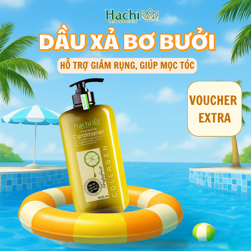 Dầu xả bưởi cho tóc gãy rụng Hachi Regenerating Conditioner, dầu gội chiết xuất Bơ, Bưởi thiên nhiên