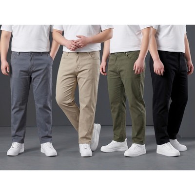 Quần Kaki Bigsize Nam 80-140kg AKYOO Chất Liệu Cotton Co Giãn, Bigsize Nam - KK NAU, DEN, REU, GHI