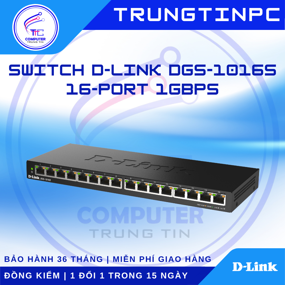 Switch D-Link DGS-1016S 16 cổng 1Gbps