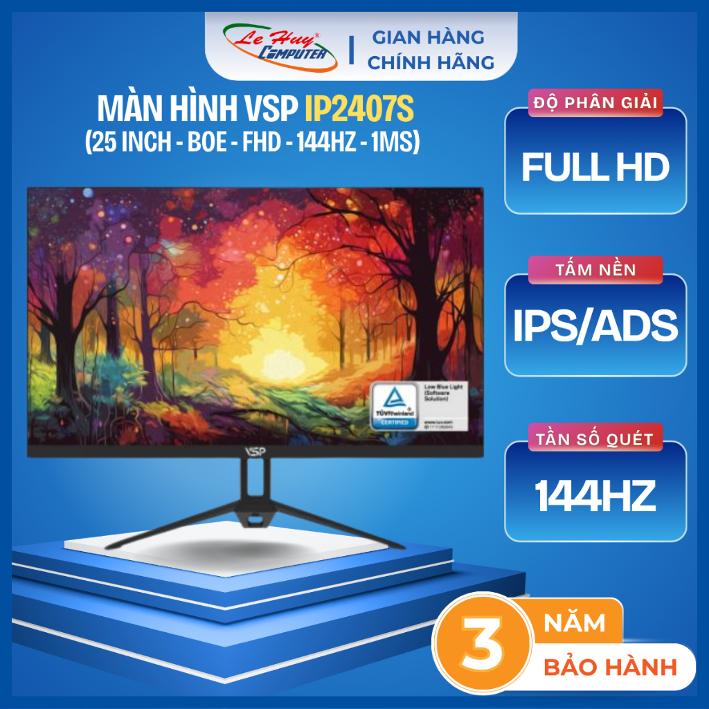 Màn Hình Máy Tính VSP IP2407S Đen - Hàng Chính Hãng