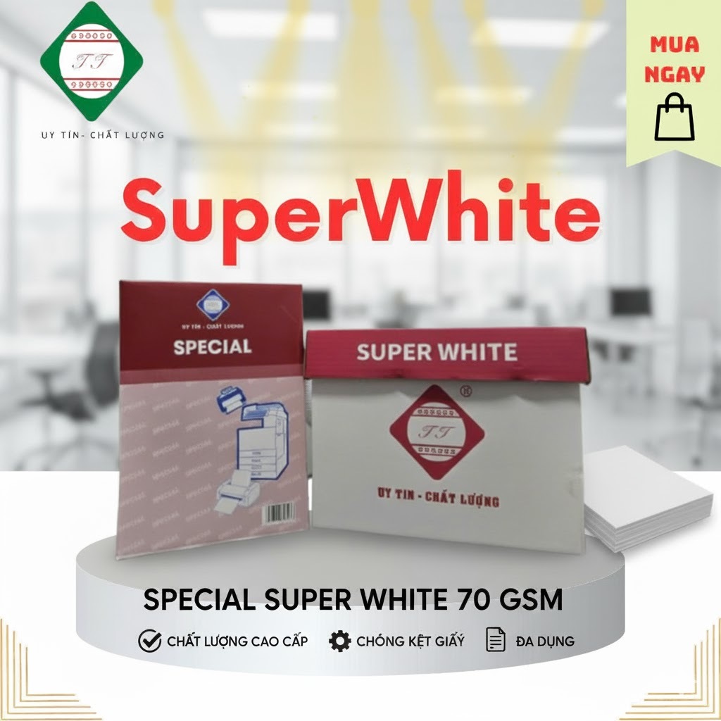 GIẤY IN A4, A5 SPECIAL SUPER WHITE 70 GSM THU TRANG