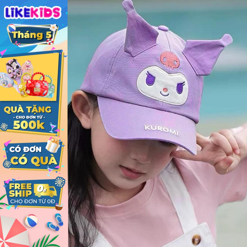 Nón cho bé gái họa tiết CUTE - Likekids