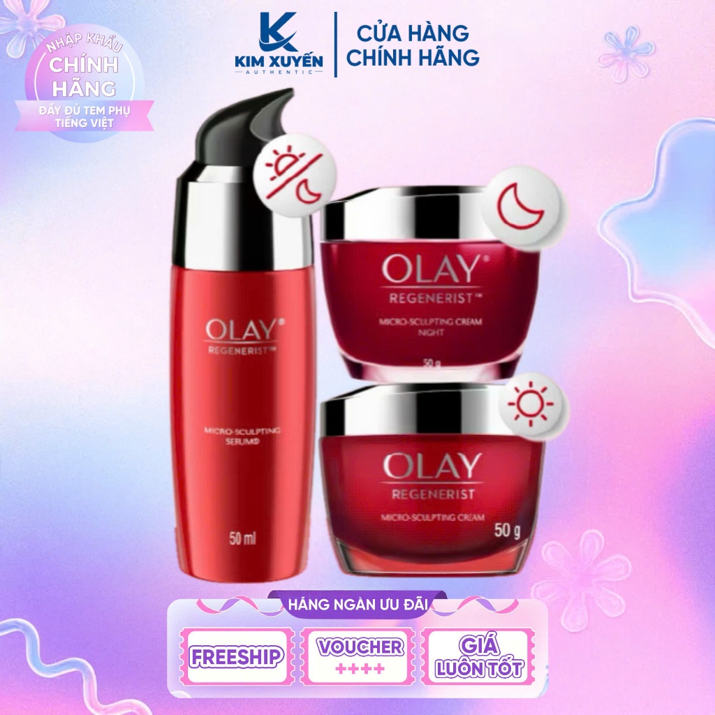 [MICRO - ĐỎ] Kem dưỡng Olay Regenerist Micro-Sculpting DAY/DREAM 50G