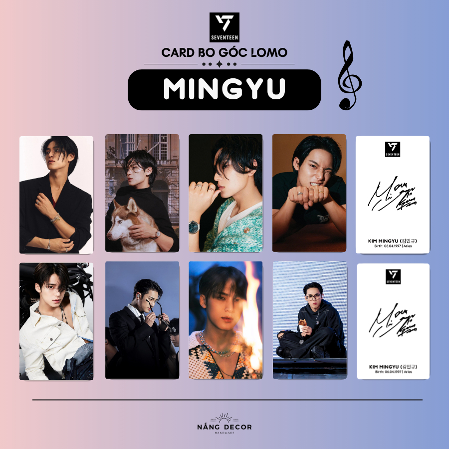 [HCM] Card Bo Góc Seventeen MINGYU Kim Mingyu - Size 5.4 x 9cm | Nắng Decor 2015