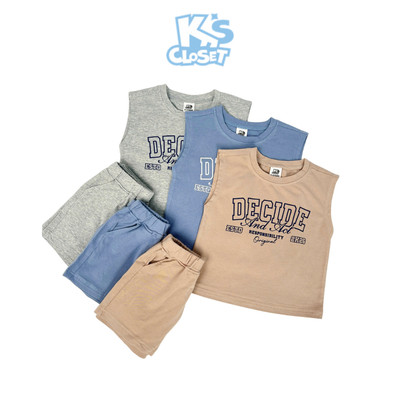 Bộ Quần Áo Sát Nách K'S CLOSET Chất Liệu Vải Cotton Cho Bé Trai (2-14 tuổi) từ 10kg-60kg E052FIS, E011SIS