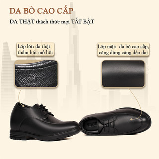 [ 8CM ] Giày Cao Nam T&Tra T81 Đen - Ít Dốc