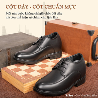 [ 8CM ] Giày Cao Nam T&Tra T81 Đen - Ít Dốc