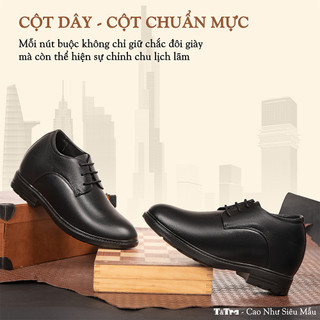 [ 8CM ] Giày Độn Nam T&Tra T82 Đen - Ít Dốc