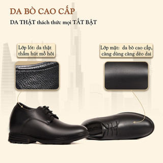 [ 8CM ] Giày Độn Nam T&Tra T82 Đen - Ít Dốc