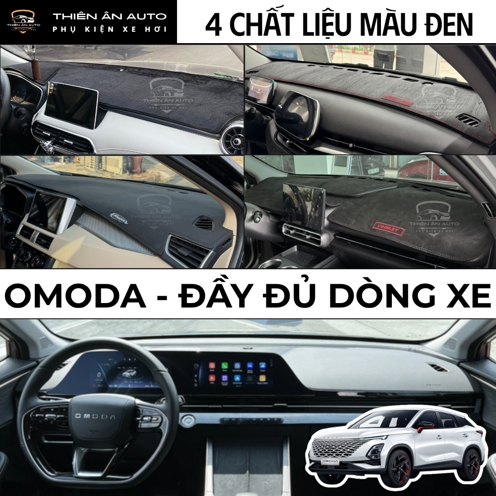 Thảm Taplo OMODA C5, Chống Nắng, Chống Chói, Bảo Vệ Taplo Khỏi Nắng Nóng, 4 Chất Liệu Màu Đen, THIÊN
