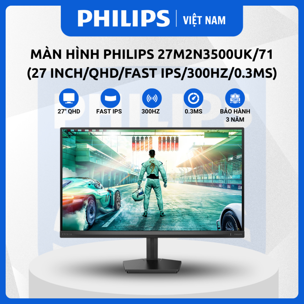 Màn hình Philips 27M2N3500UK (27 inch/QHD/Fast IPS/300Hz/0.3ms) - CHÍNH HÃNG