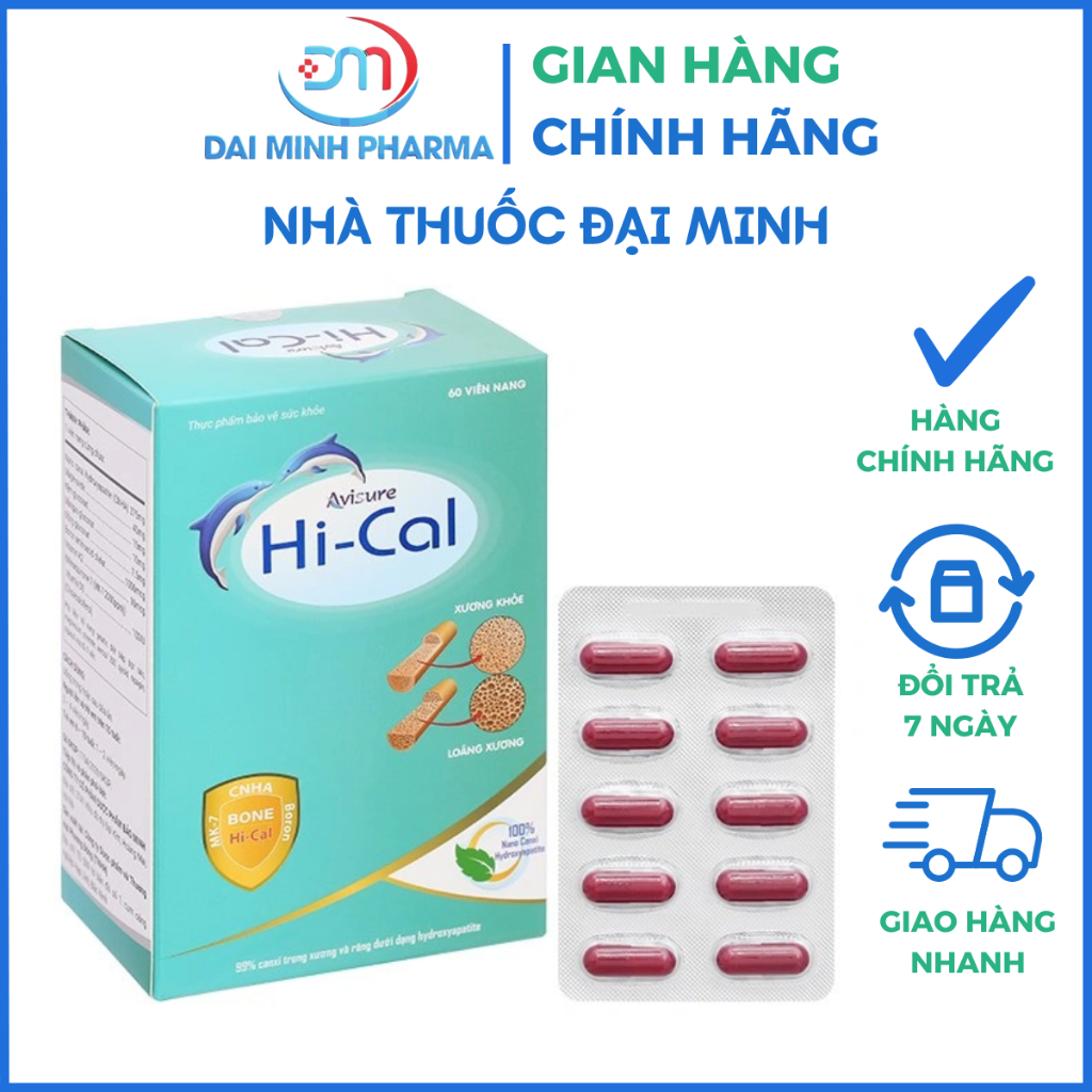 Canxi Hữu Cơ Avisure Hi-Cal Hộp 60 Viên - Bổ Sung Canxi Cho Mọi Người