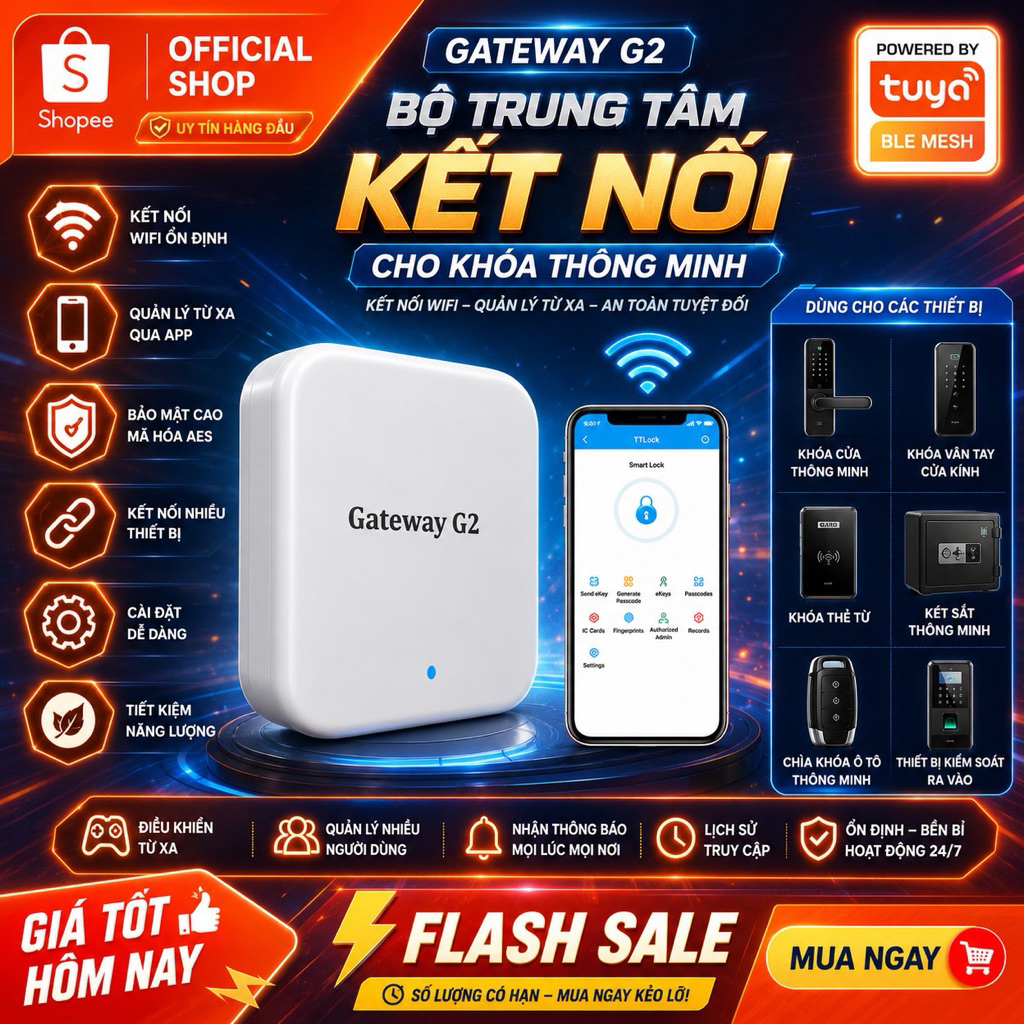 GATEWAY G2 G3 cho khoá thông minh app ttlock