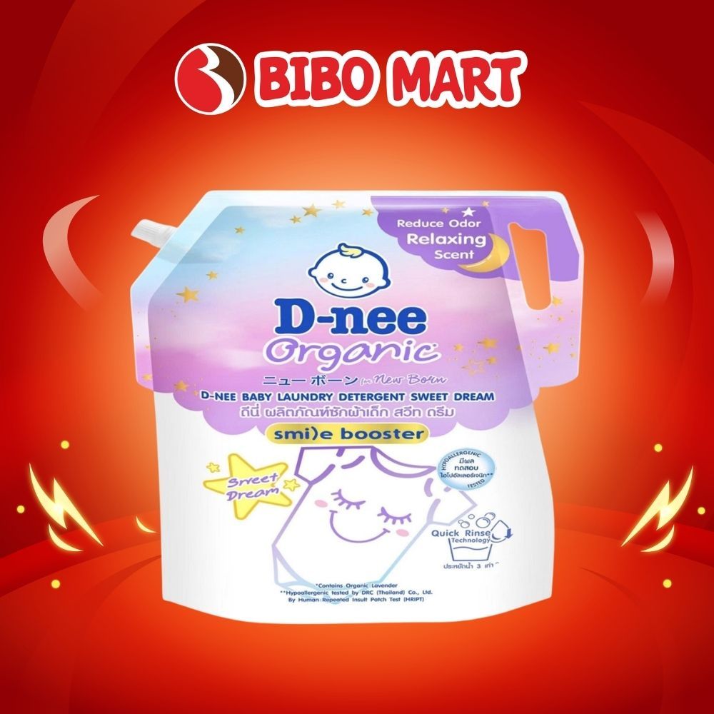 [MALL] Nước Giặt Dnee Sweet Dream Tím Dành Cho Trẻ Sơ Sinh Dịu Nhẹ 1.3L - Bibo Mart